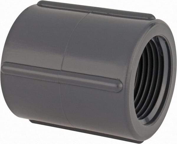 Value Collection - 1" PVC Plastic Pipe Coupling - Schedule 80, FIPT x FIPT End Connections - Benchmark Tooling