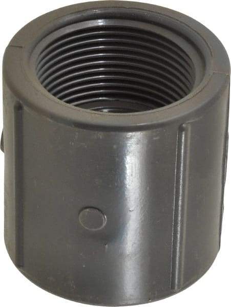 Value Collection - 1-1/4" PVC Plastic Pipe Coupling - Schedule 80, FIPT x FIPT End Connections - Benchmark Tooling