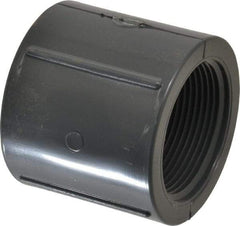 Value Collection - 1-1/2" PVC Plastic Pipe Coupling - Schedule 80, FIPT x FIPT End Connections - Benchmark Tooling