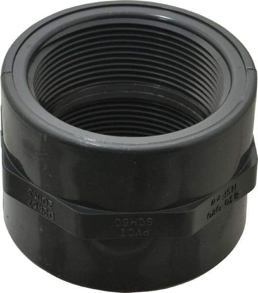 Value Collection - 2" PVC Plastic Pipe Coupling - Schedule 80, FIPT x FIPT End Connections - Benchmark Tooling