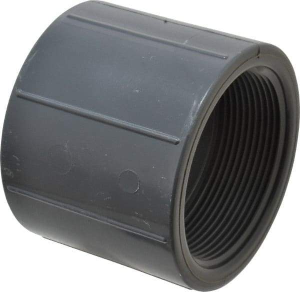 Value Collection - 3" PVC Plastic Pipe Coupling - Schedule 80, FIPT x FIPT End Connections - Benchmark Tooling