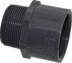 Value Collection - 1-1/2" PVC Plastic Pipe Male Adapter - Schedule 80, Slip x MIPT End Connections - Benchmark Tooling