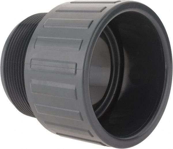Value Collection - 3" PVC Plastic Pipe Male Adapter - Schedule 80, Slip x MIPT End Connections - Benchmark Tooling