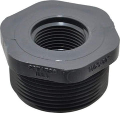 Value Collection - 1-1/2 x 3/4" PVC Plastic Pipe Bushing - Schedule 80, MIPT x FIPT End Connections - Benchmark Tooling