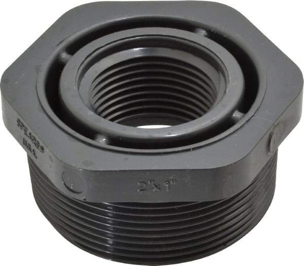 Value Collection - 2 x 1" PVC Plastic Pipe Bushing - Schedule 80, MIPT x FIPT End Connections - Benchmark Tooling
