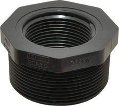Value Collection - 2 x 1-1/4" PVC Plastic Pipe Bushing - Schedule 80, MIPT x FIPT End Connections - Benchmark Tooling