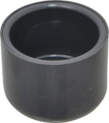 Value Collection - 1-1/2" PVC Plastic Pipe End Cap - Schedule 80, Slip End Connections - Benchmark Tooling
