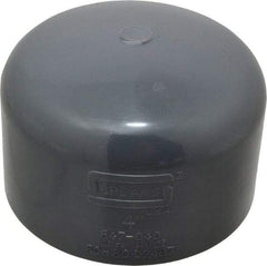 Value Collection - 4" PVC Plastic Pipe End Cap - Schedule 80, Slip End Connections - Benchmark Tooling