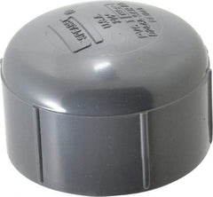 Value Collection - 2-1/2" PVC Plastic Pipe End Cap - Schedule 80, FIPT End Connections - Benchmark Tooling
