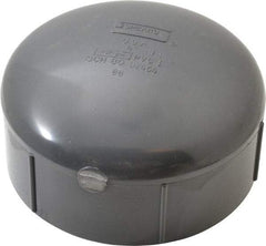 Value Collection - 4" PVC Plastic Pipe End Cap - Schedule 80, FIPT End Connections - Benchmark Tooling