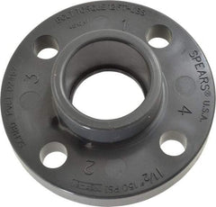 Value Collection - 1-1/2" PVC Plastic Pipe Flange (One Piece) - Schedule 80, Slip End Connections - Benchmark Tooling