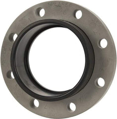 Value Collection - 6" PVC Plastic Pipe Flange (Two Piece) - Schedule 80, Slip End Connections - Benchmark Tooling