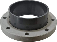 Value Collection - 8" PVC Plastic Pipe Flange (Two Piece) - Schedule 80, Slip End Connections - Benchmark Tooling