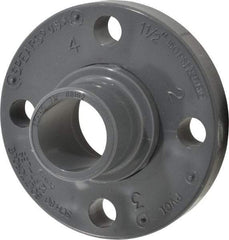 Value Collection - 1-1/2" PVC Plastic Pipe Flange (Two Piece) - Schedule 80, Spig End Connections - Benchmark Tooling