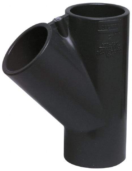 Value Collection - 6" PVC Plastic Pipe Wye - Schedule 40, Slip End Connections - Benchmark Tooling