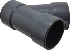 Value Collection - 4" PVC Plastic Pipe Wye - Schedule 80, Slip End Connections - Benchmark Tooling