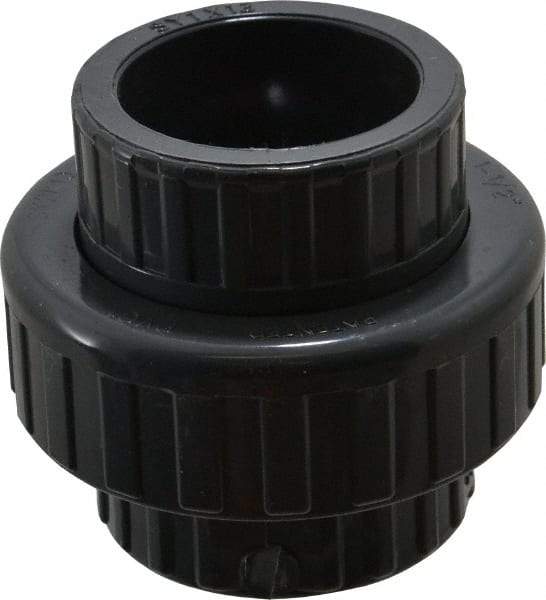 Value Collection - 1-1/2" PVC Plastic Pipe Union with EPDM O-Ring - Schedule 80, Slip x Slip End Connections - Benchmark Tooling