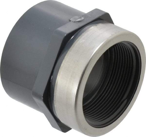 Value Collection - 2" PVC Plastic Pipe Reinforced Female Adapter - Slip x SR FIPT End Connections - Benchmark Tooling