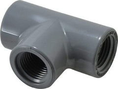 Value Collection - 1/2" CPVC Plastic Pipe Tee - Schedule 80, FIPT x FIPT x FIPT End Connections - Benchmark Tooling