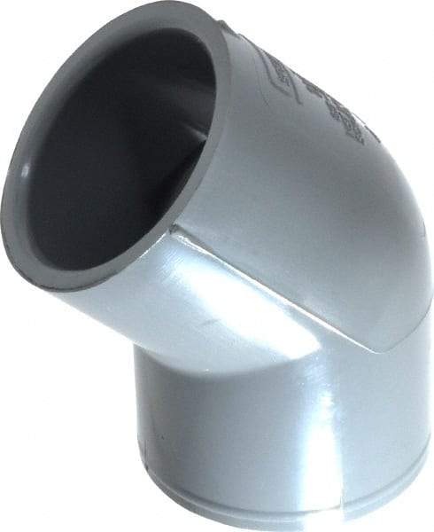 Value Collection - 1-1/2" CPVC Plastic Pipe 45° Elbow - Schedule 80, Slip x Slip End Connections - Benchmark Tooling
