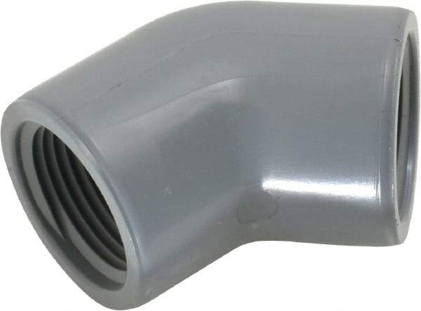 Value Collection - 3/4" CPVC Plastic Pipe 45° Elbow - Schedule 80, FIPT x FIPT End Connections - Benchmark Tooling