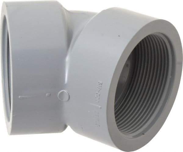 Value Collection - 2" CPVC Plastic Pipe 45° Elbow - Schedule 80, FIPT x FIPT End Connections - Benchmark Tooling