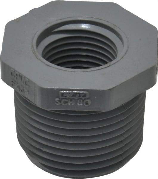 Value Collection - 1 x 1/2" CPVC Plastic Pipe Bushing - Schedule 80, MIPT x FIPT End Connections - Benchmark Tooling
