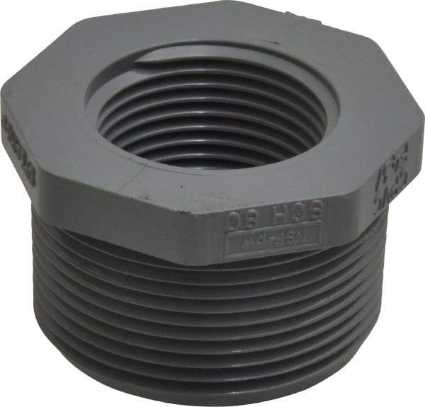 Value Collection - 1-1/2 x 1" CPVC Plastic Pipe Bushing - Schedule 80, MIPT x FIPT End Connections - Benchmark Tooling
