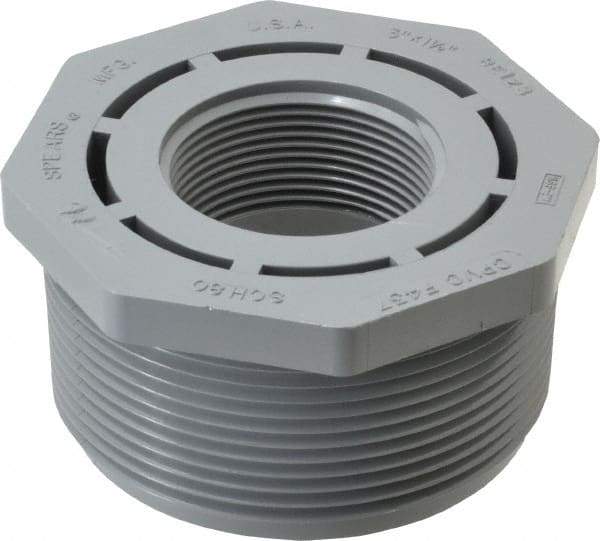 Value Collection - 3 x 1-1/2" CPVC Plastic Pipe Bushing - Schedule 80, MIPT x FIPT End Connections - Benchmark Tooling