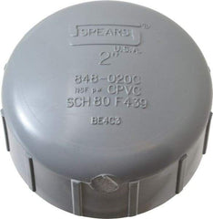 Value Collection - 2" CPVC Plastic Pipe End Cap - Schedule 80, FIPT End Connections - Benchmark Tooling