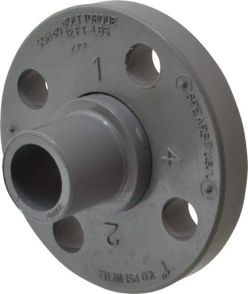 Value Collection - 1" CPVC Plastic Pipe Flange (Two Piece) - Schedule 80, Spig End Connections - Benchmark Tooling