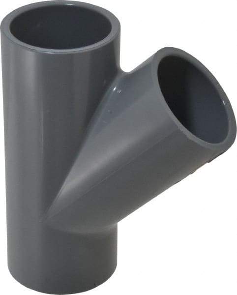 Value Collection - 2" CPVC Plastic Pipe Wye - Schedule 80, Slip End Connections - Benchmark Tooling