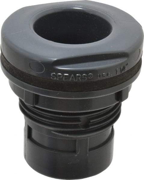 Value Collection - 1-1/4" PVC Plastic Pipe Bulkhead Tank Adapter - Schedule 80, Slip x FIPT End Connections - Benchmark Tooling