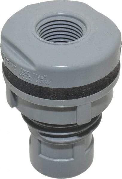 Value Collection - 1/2" CPVC Plastic Pipe Bulkhead Tank Adapter - Schedule 80, FIPT x FIPT End Connections - Benchmark Tooling