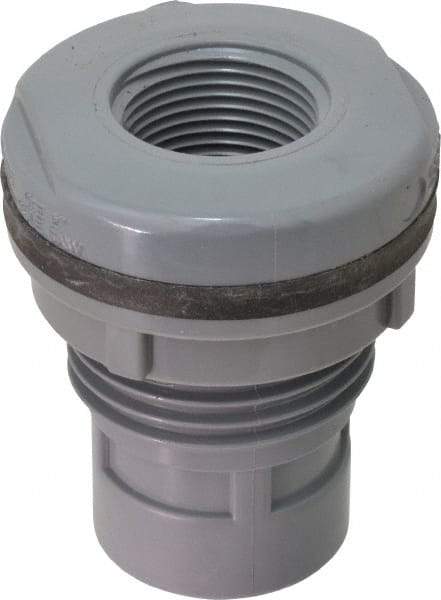 Value Collection - 1" CPVC Plastic Pipe Bulkhead Tank Adapter - Schedule 80, FIPT x FIPT End Connections - Benchmark Tooling
