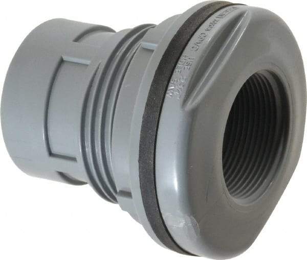 Value Collection - 1-1/2" CPVC Plastic Pipe Bulkhead Tank Adapter - Schedule 80, FIPT x FIPT End Connections - Benchmark Tooling