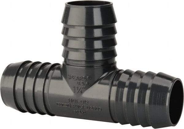 Value Collection - 1-1/4" Barb, Multiple Barbed Tube Insert Tee - PVC, Male - Benchmark Tooling