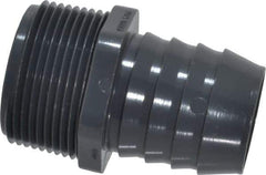 Value Collection - 1-1/4" Barb, 1-1/4 MIPT, Multiple Barbed Tube Adapter - PVC, Male - Benchmark Tooling