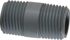 Value Collection - 1/2" Pipe, 1-1/2" Long CPVC Threaded Plastic Pipe Nipple - Schedule 80, Gray - Benchmark Tooling