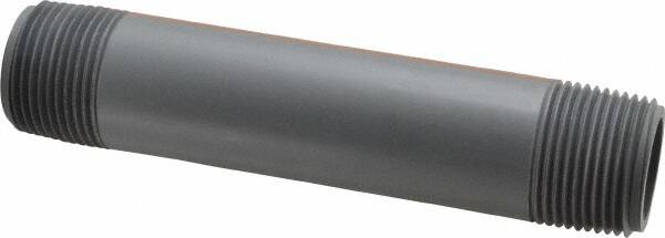 Value Collection - 1" Pipe, 6" Long CPVC Threaded Plastic Pipe Nipple - Schedule 80, Gray - Benchmark Tooling