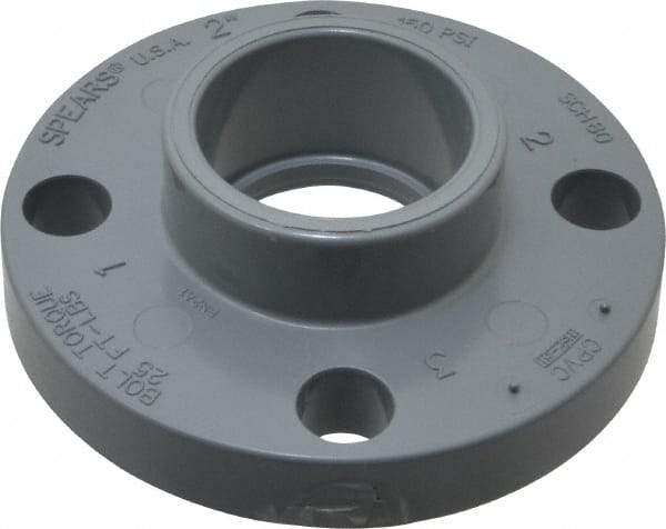 Value Collection - 2" CPVC Plastic Pipe Flange (One Piece) - Slip End Connections - Benchmark Tooling