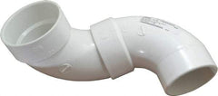 B&K Mueller - 4", PVC Drain, Waste & Vent Pipe 90 Street Elbow - Spig x Hub - Benchmark Tooling