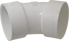 B&K Mueller - 3", PVC Drain, Waste & Vent Pipe 45 Elbow - Hub x Hub - Benchmark Tooling