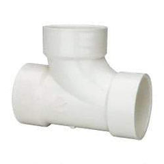 B&K Mueller - 3", PVC Drain, Waste & Vent Pipe Sanitary Tee - Hub x Hub x Hub - Benchmark Tooling