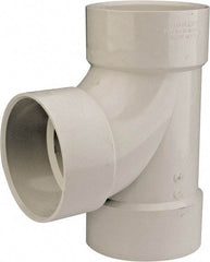 B&K Mueller - 6", PVC Drain, Waste & Vent Pipe Sanitary Tee - Hub x Hub x Hub - Benchmark Tooling