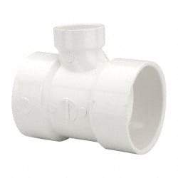 B&K Mueller - 3 x 3 x 1-1/2", PVC Drain, Waste & Vent Pipe Reducing Sanitary Tee - Hub x Hub x Hub - Benchmark Tooling