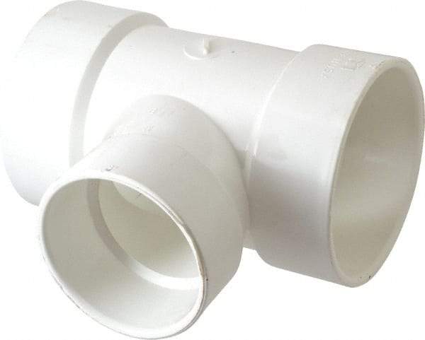 B&K Mueller - 4 x 4 x 3", PVC Drain, Waste & Vent Pipe Reducing Sanitary Tee - Hub x Hub x Hub - Benchmark Tooling