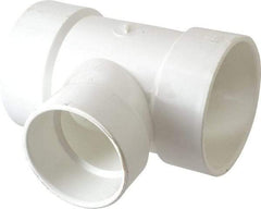 B&K Mueller - 4 x 4 x 3", PVC Drain, Waste & Vent Pipe Reducing Sanitary Tee - Hub x Hub x Hub - Benchmark Tooling