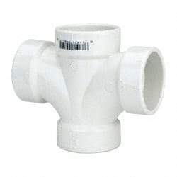 B&K Mueller - 1-1/2", PVC Drain, Waste & Vent Pipe Sanitary Cross - All Hub - Benchmark Tooling