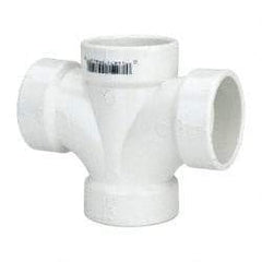 B&K Mueller - 1-1/2", PVC Drain, Waste & Vent Pipe Sanitary Cross - All Hub - Benchmark Tooling